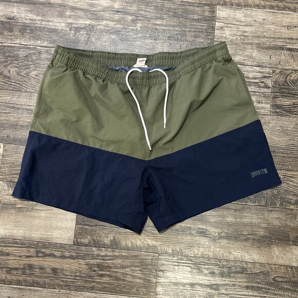 Duluth Trading Men’s Swim Trunks Size 3XL Blue Green Shorts - Picture 1 of 6